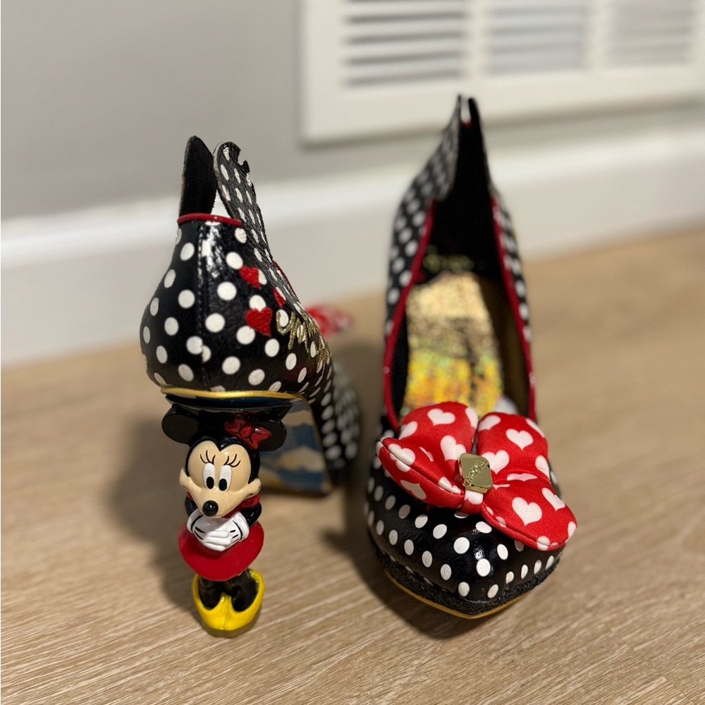 Irregular Choice Black and Red Polka Dot Heels